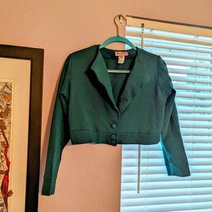 Heart of Haute Dapper Blazer in Green, 1X